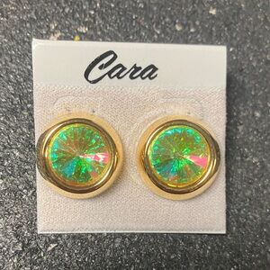 Cara 90s Gold and Iridescent Earrings